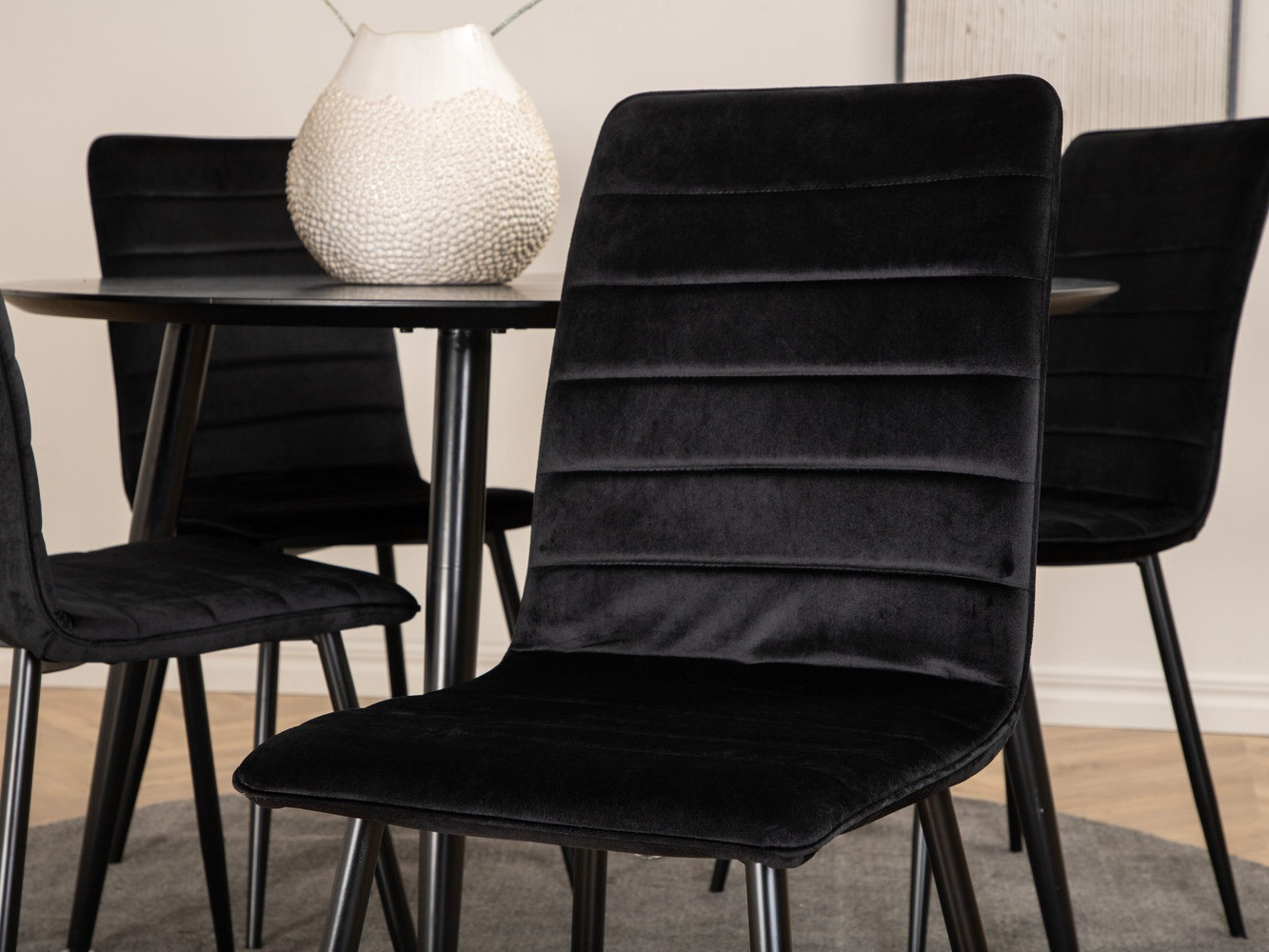 Conjunto de mesas y sillas para comedor Dallas 2544 (Negro)