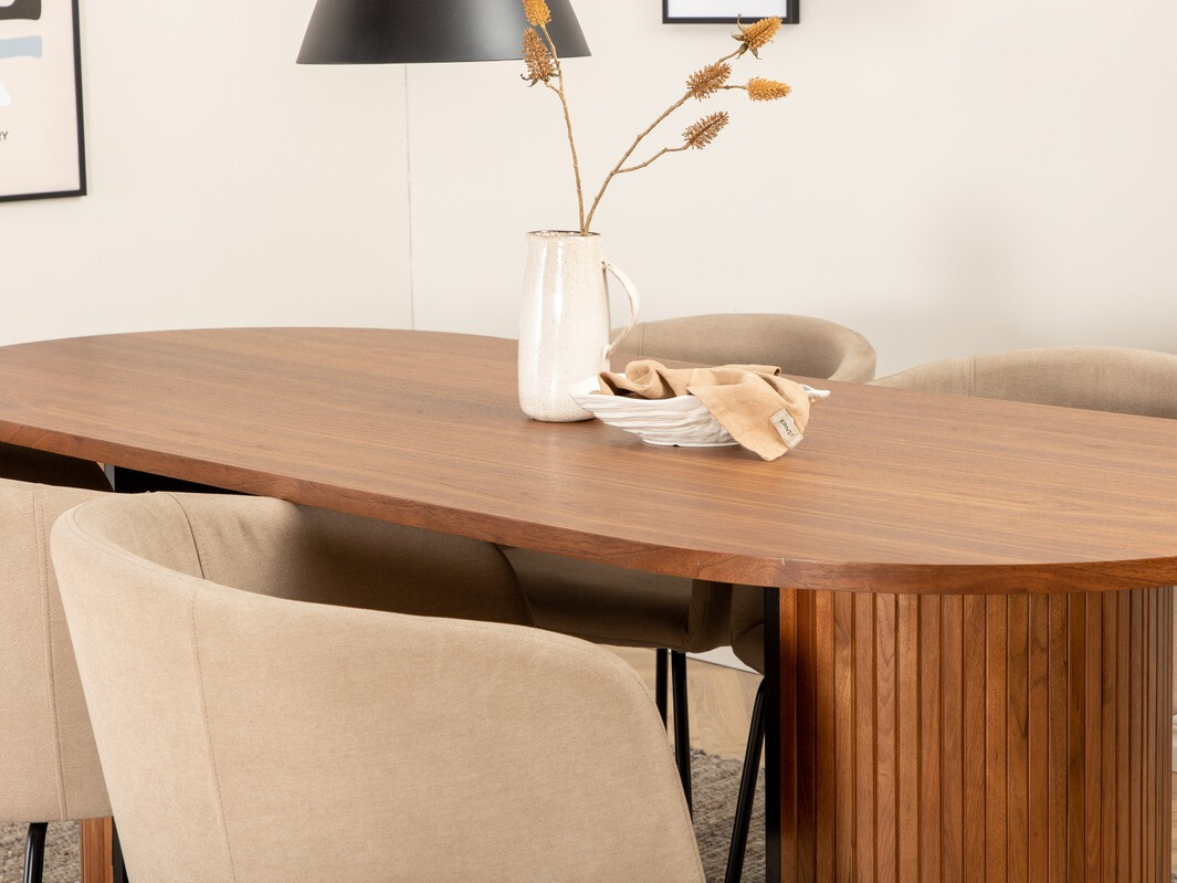 Conjunto de mesas y sillas para comedor Dallas 2749 (Beige + Negro)