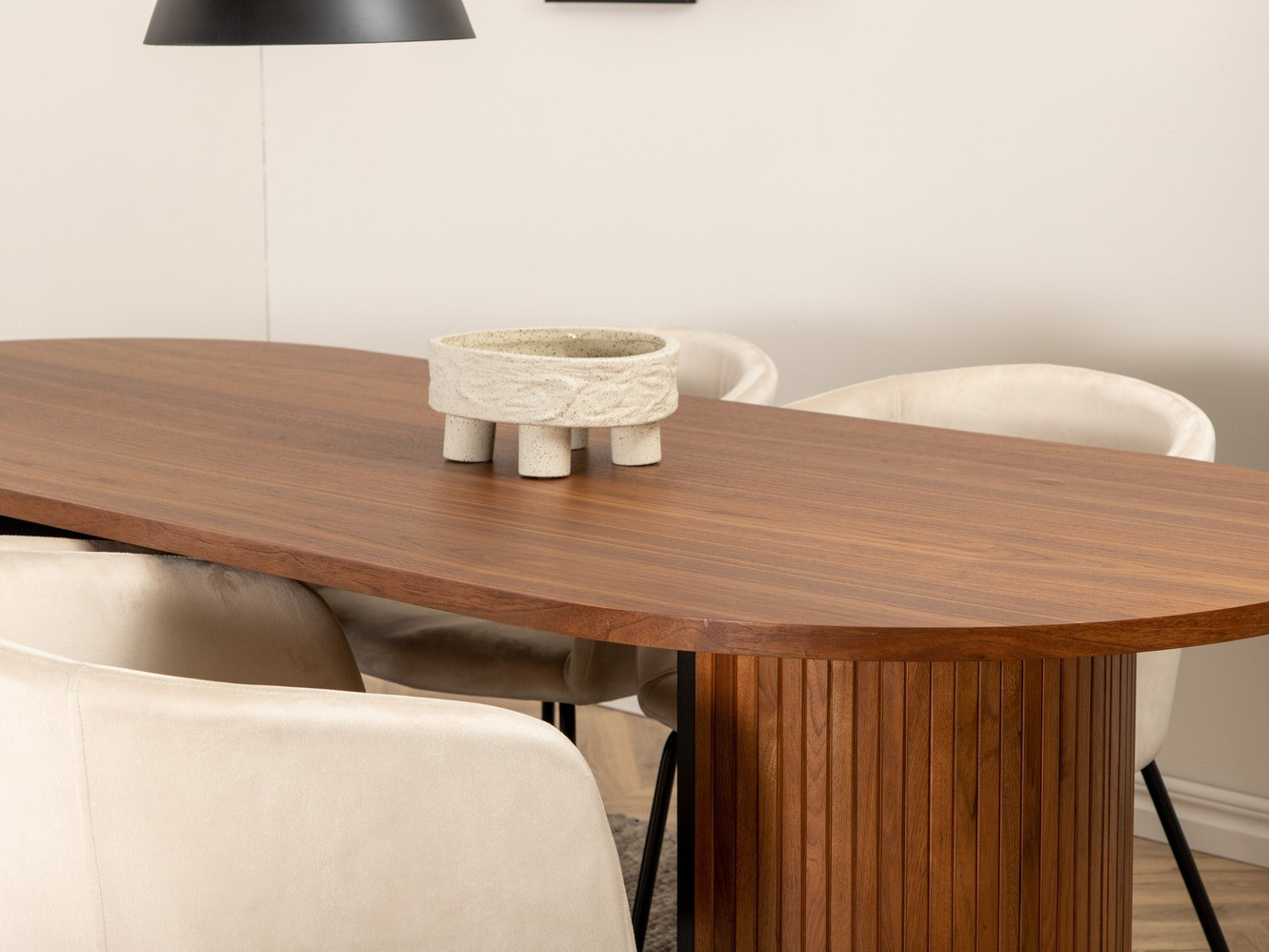 Conjunto de mesas y sillas para comedor Dallas 2749 (Crema + Negro)