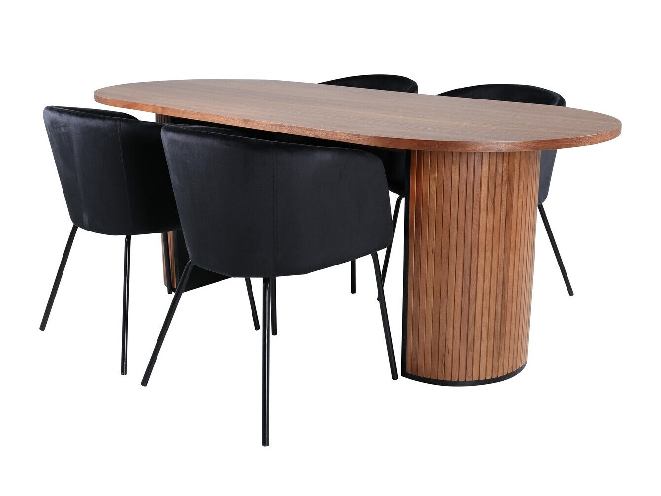 Conjunto de mesas y sillas para comedor Dallas 2749 (Negro)