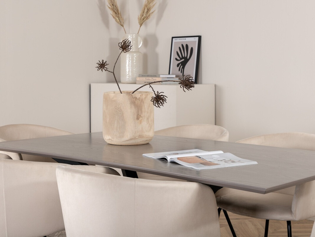 Conjunto de mesas y sillas para comedor Dallas 3036 (Crema + Negro)