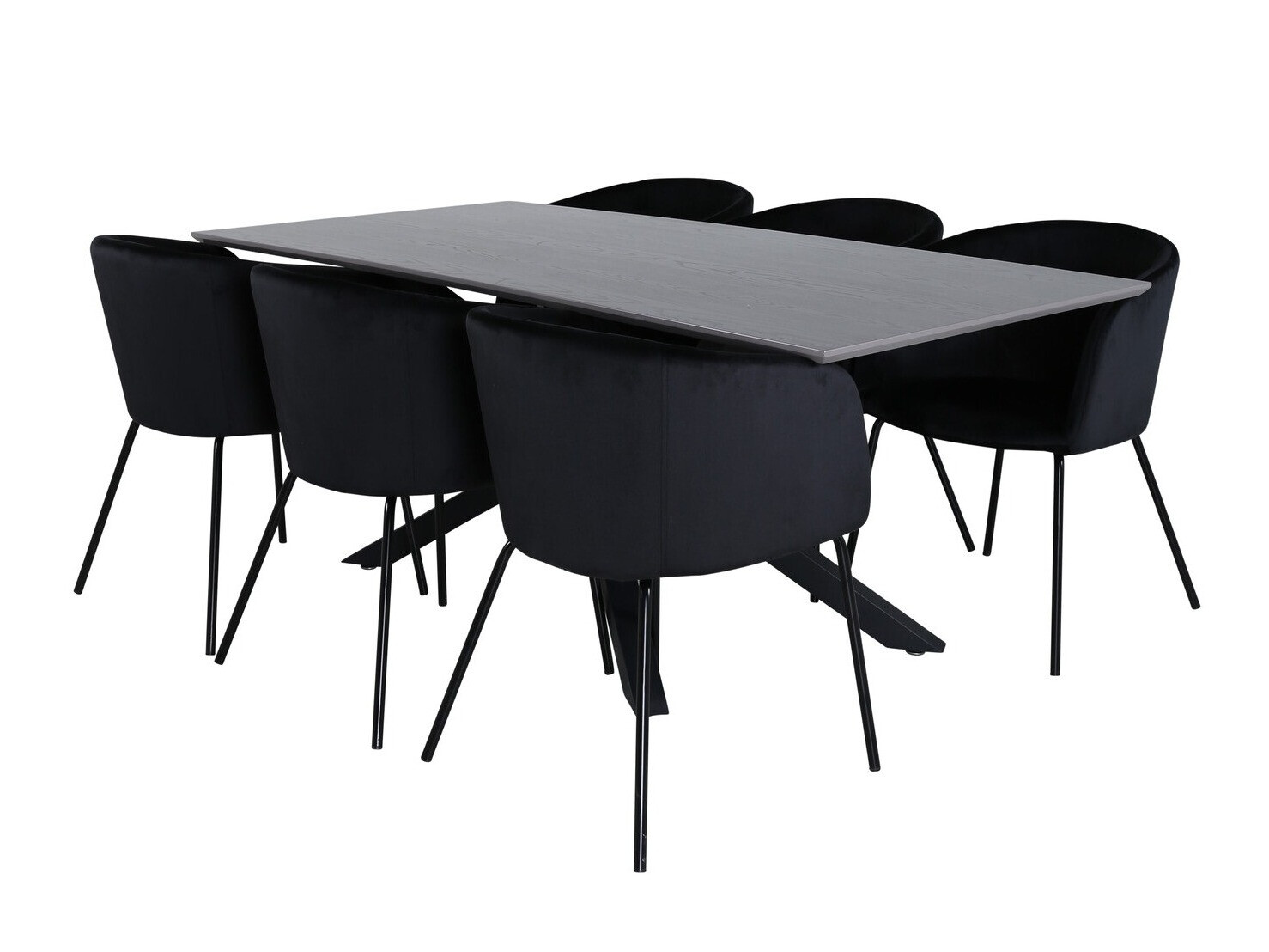 Conjunto de mesas y sillas para comedor Dallas 3036 (Negro)
