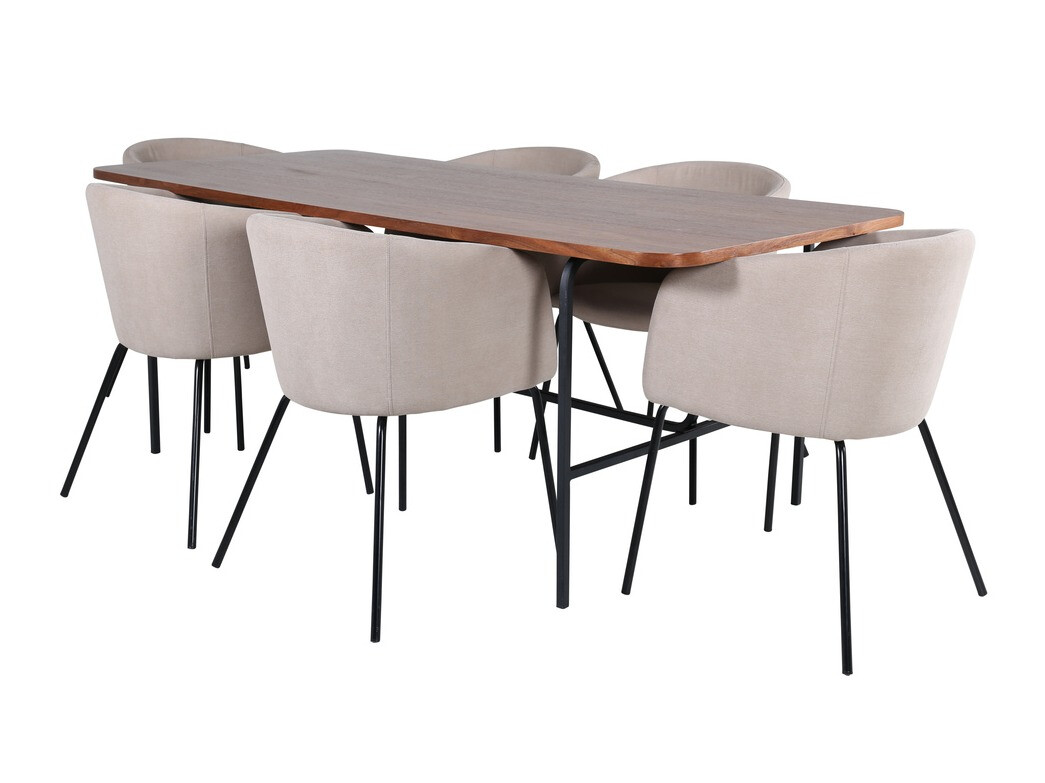 Conjunto de comedor Dallas 2793 (Beige + Negro)