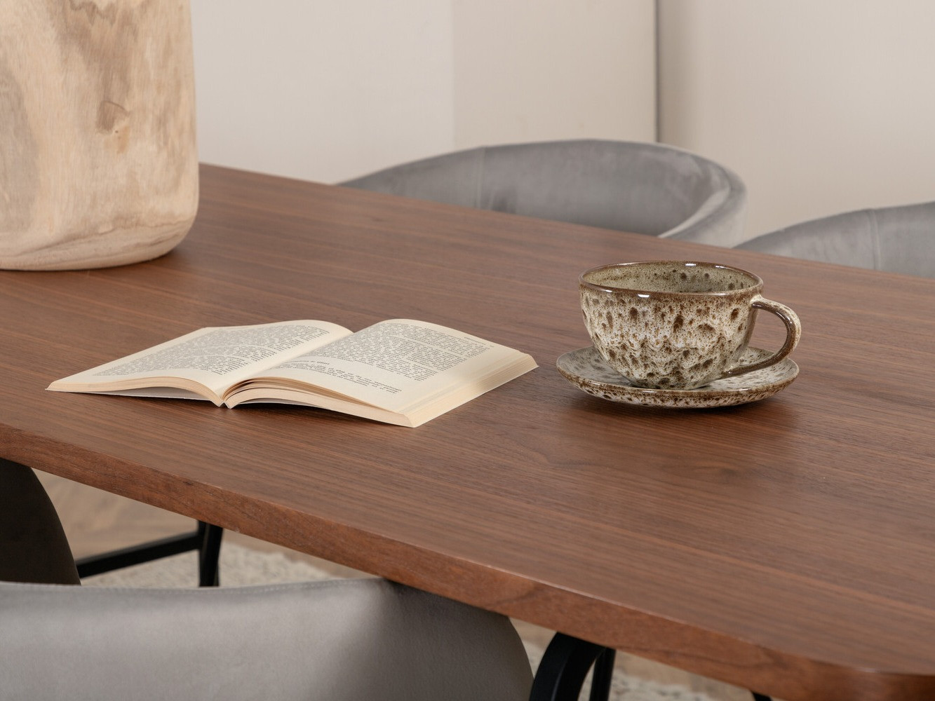 Conjunto de mesas y sillas para comedor Dallas 2793 (Gris + Negro)