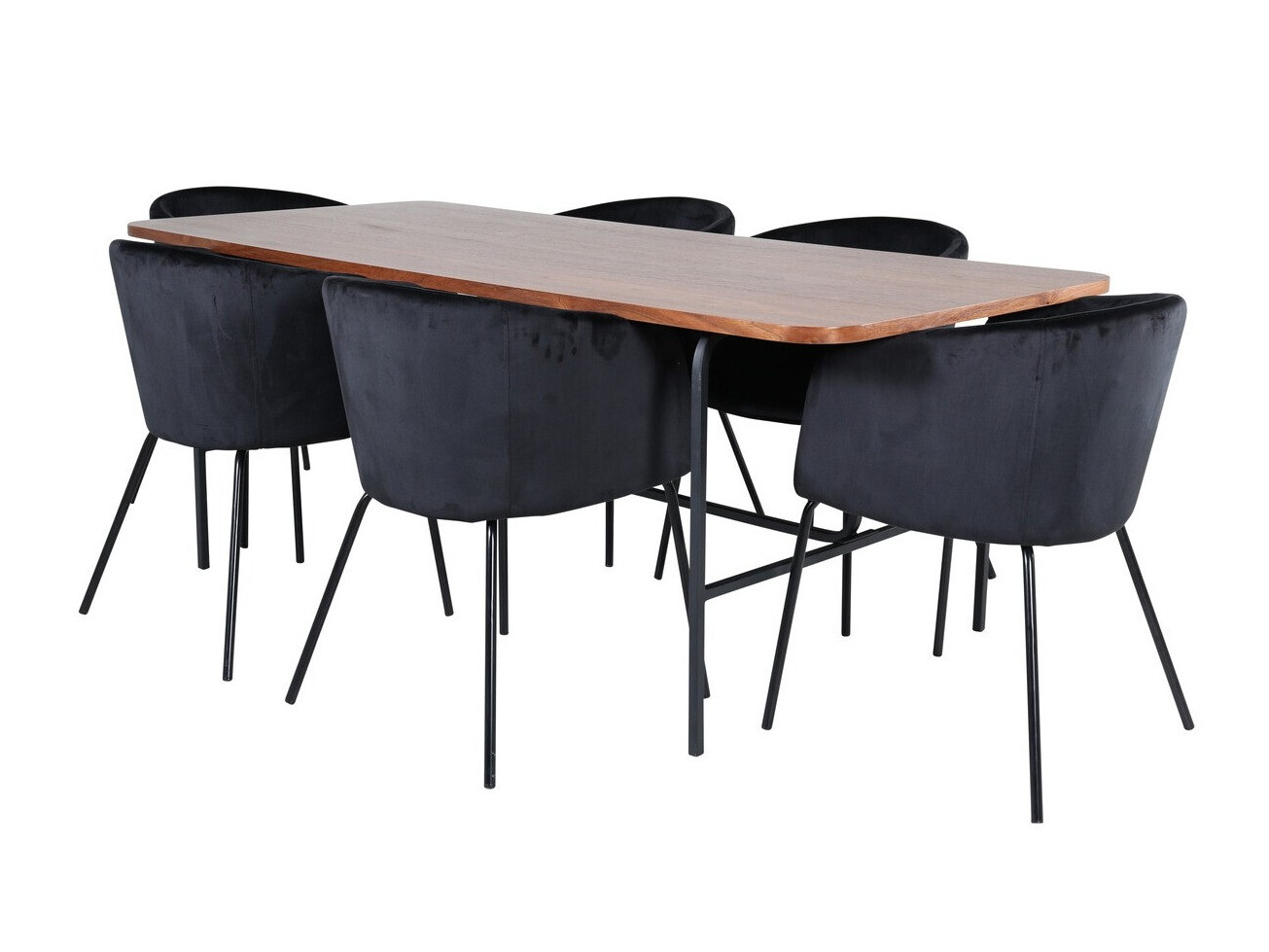 Conjunto de mesas y sillas para comedor Dallas 2793 (Negro)
