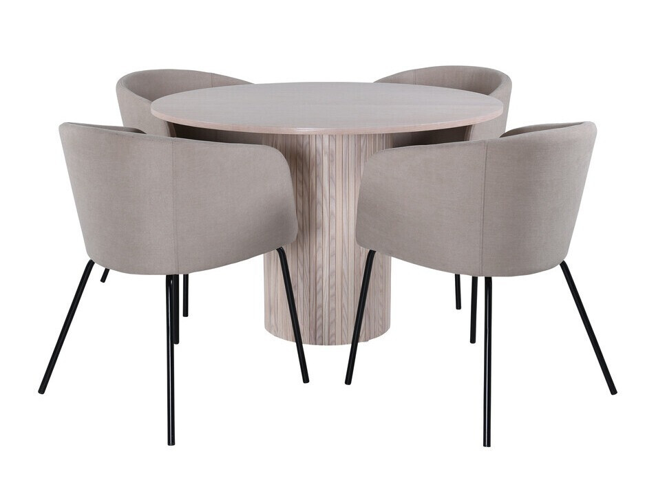 Conjunto de comedor Dallas 2557 (Beige + Negro)