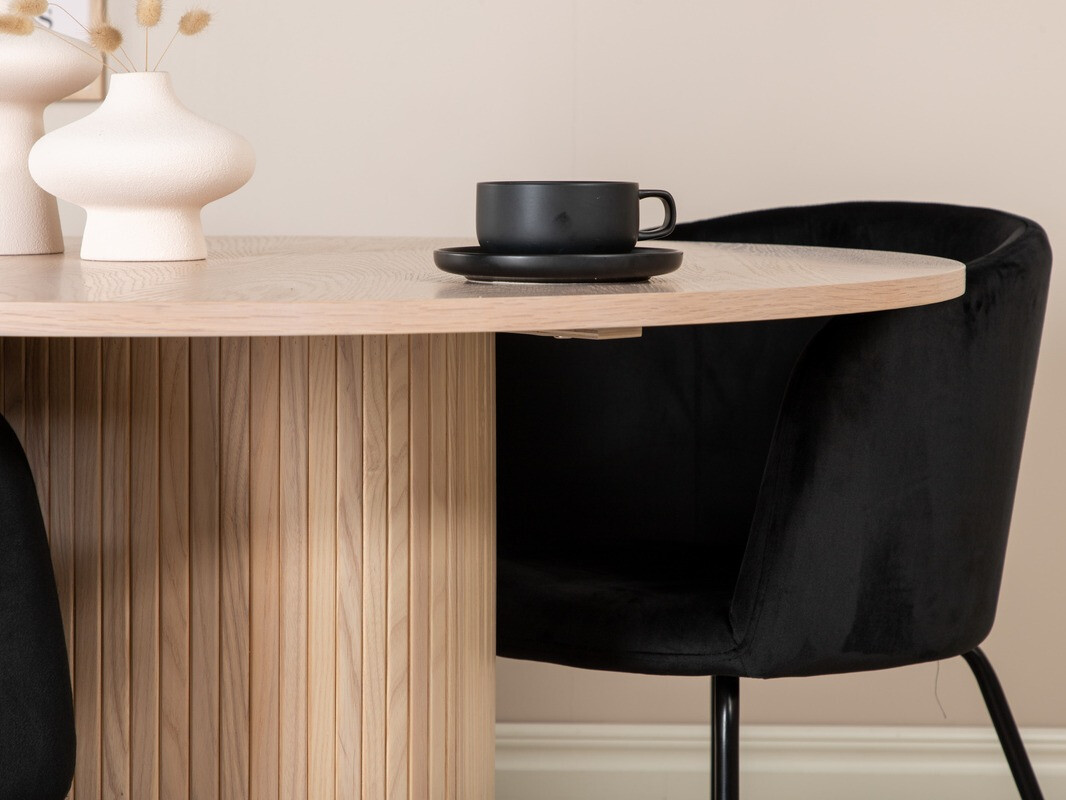 Conjunto de comedor Dallas 2557 (Negro)