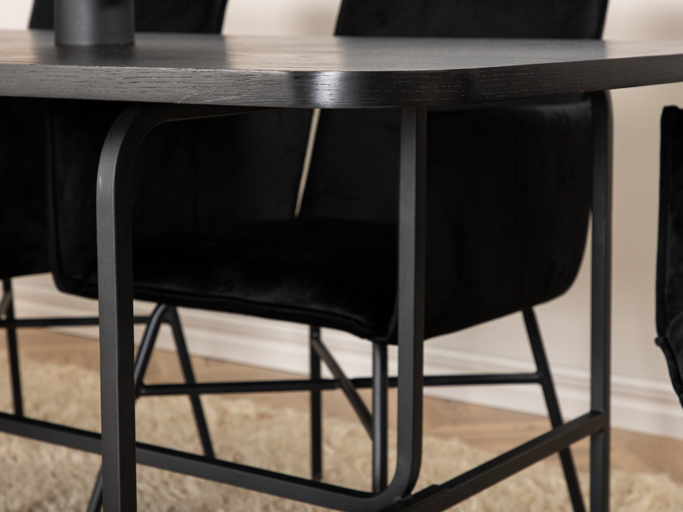 Conjunto de mesas y sillas para comedor Dallas 2788 (Negro)