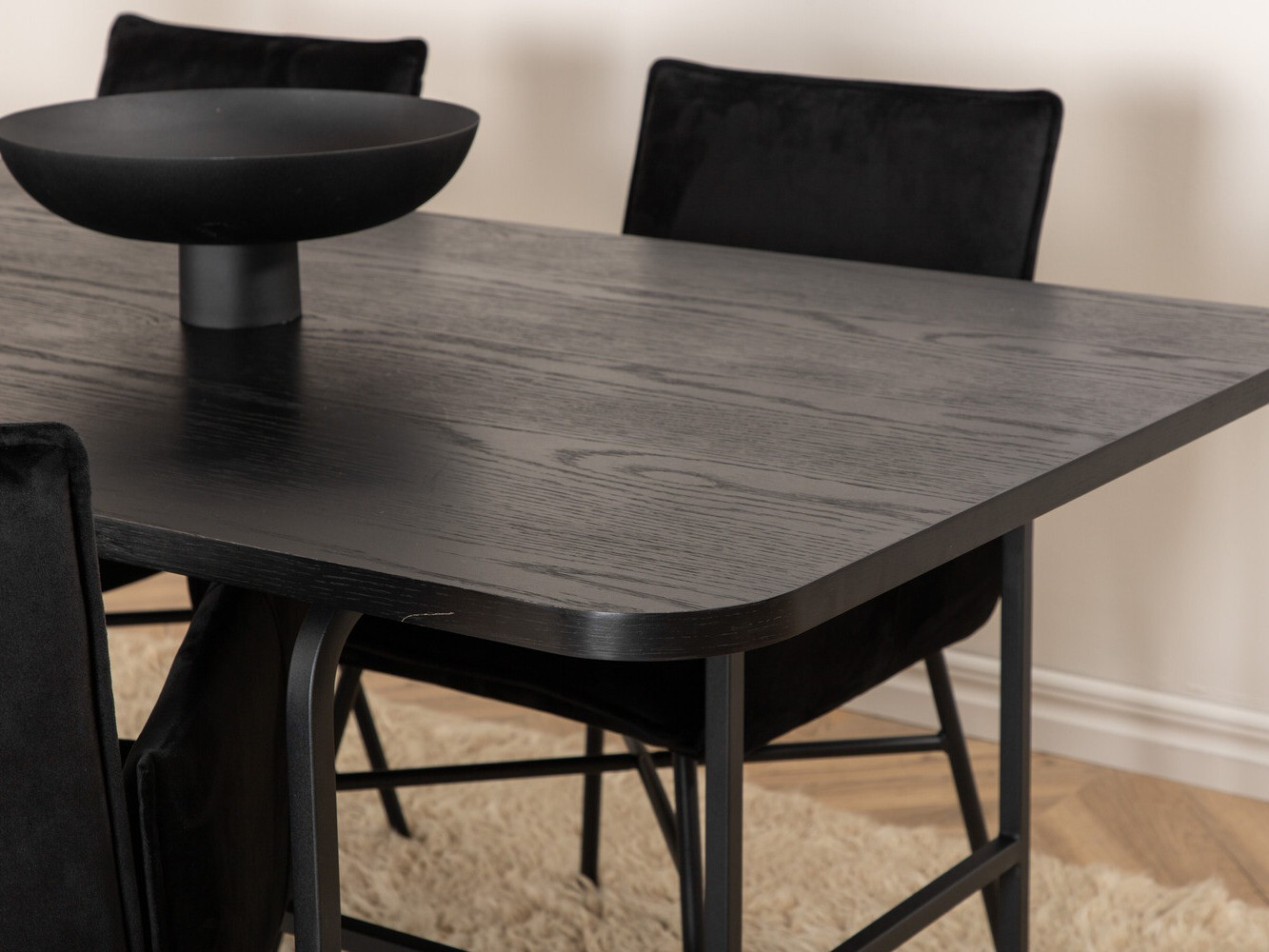 Conjunto de mesas y sillas para comedor Dallas 2789 (Negro)