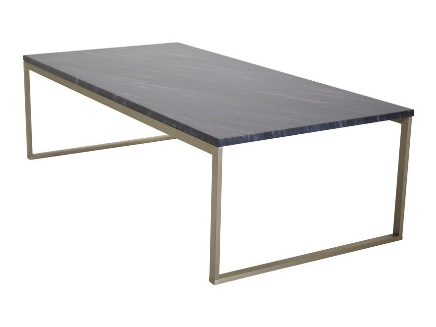 Mesa de centro Dallas 179 (Mármol gris + Dorado)