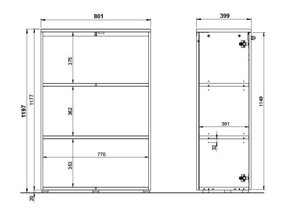 Aparador Eliromo 102 (Gris claro)