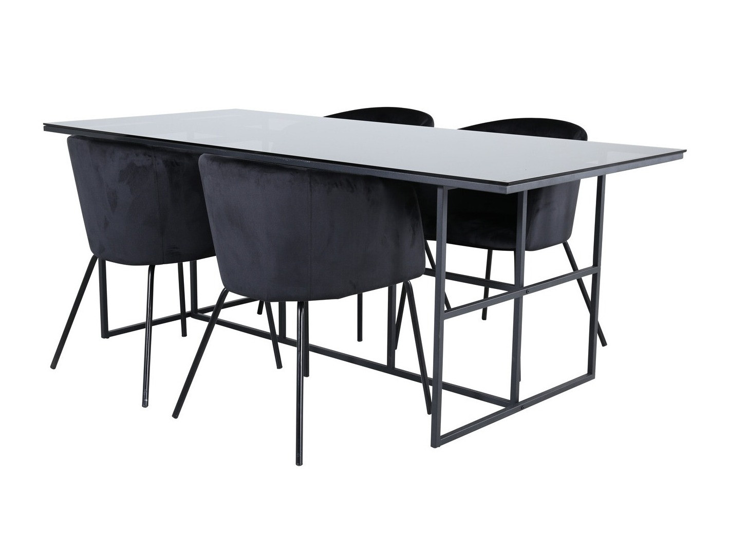 Conjunto de mesas y sillas para comedor Dallas 3044 (Negro)