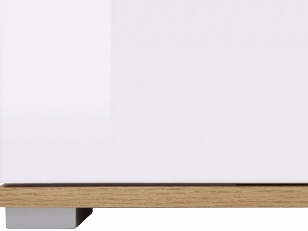 Armario Tivetra 111 (Roble wotan + Blanco brillante)