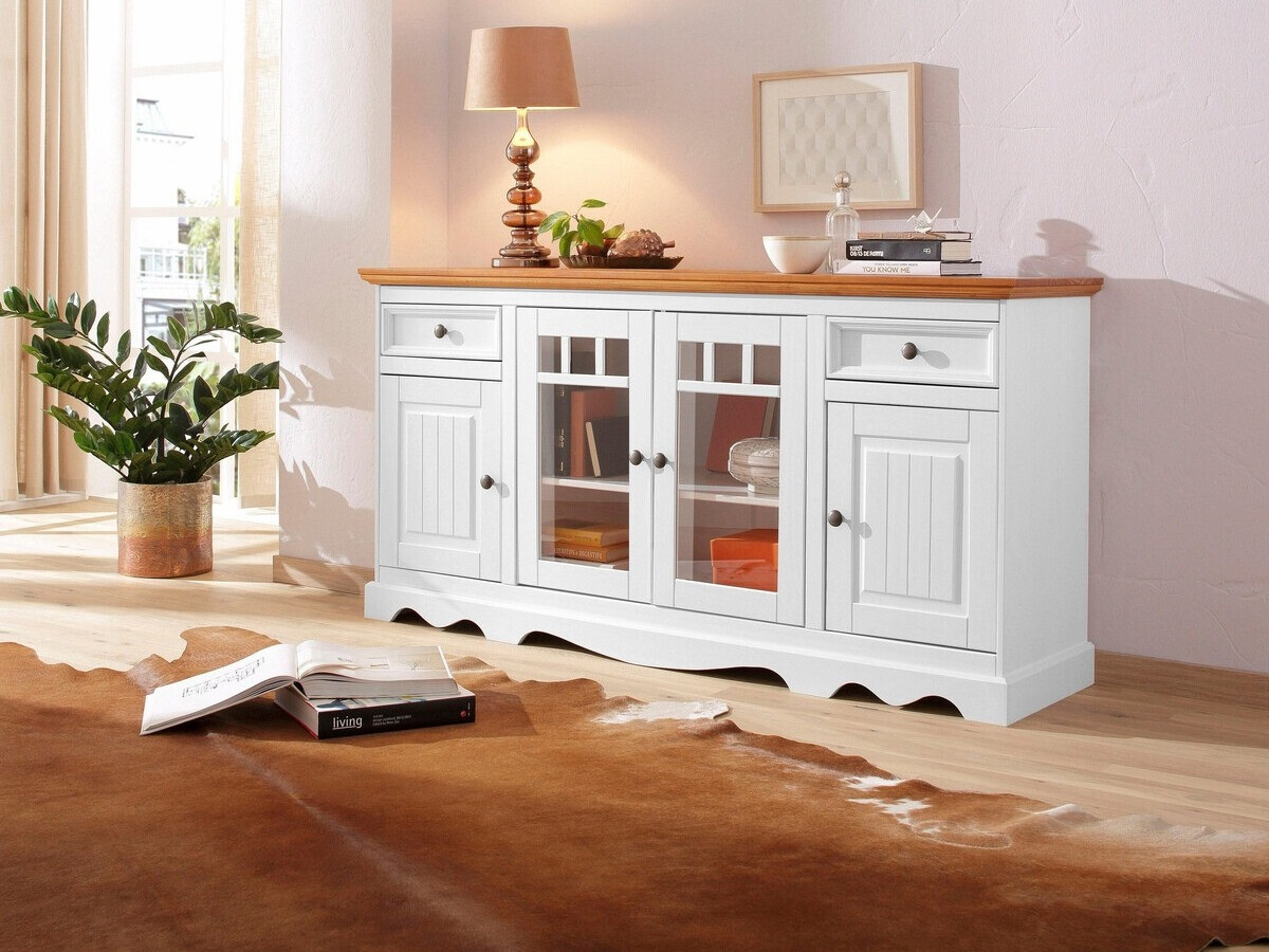 Cómoda Fentivo 107 (Blanco + Miel de roble)