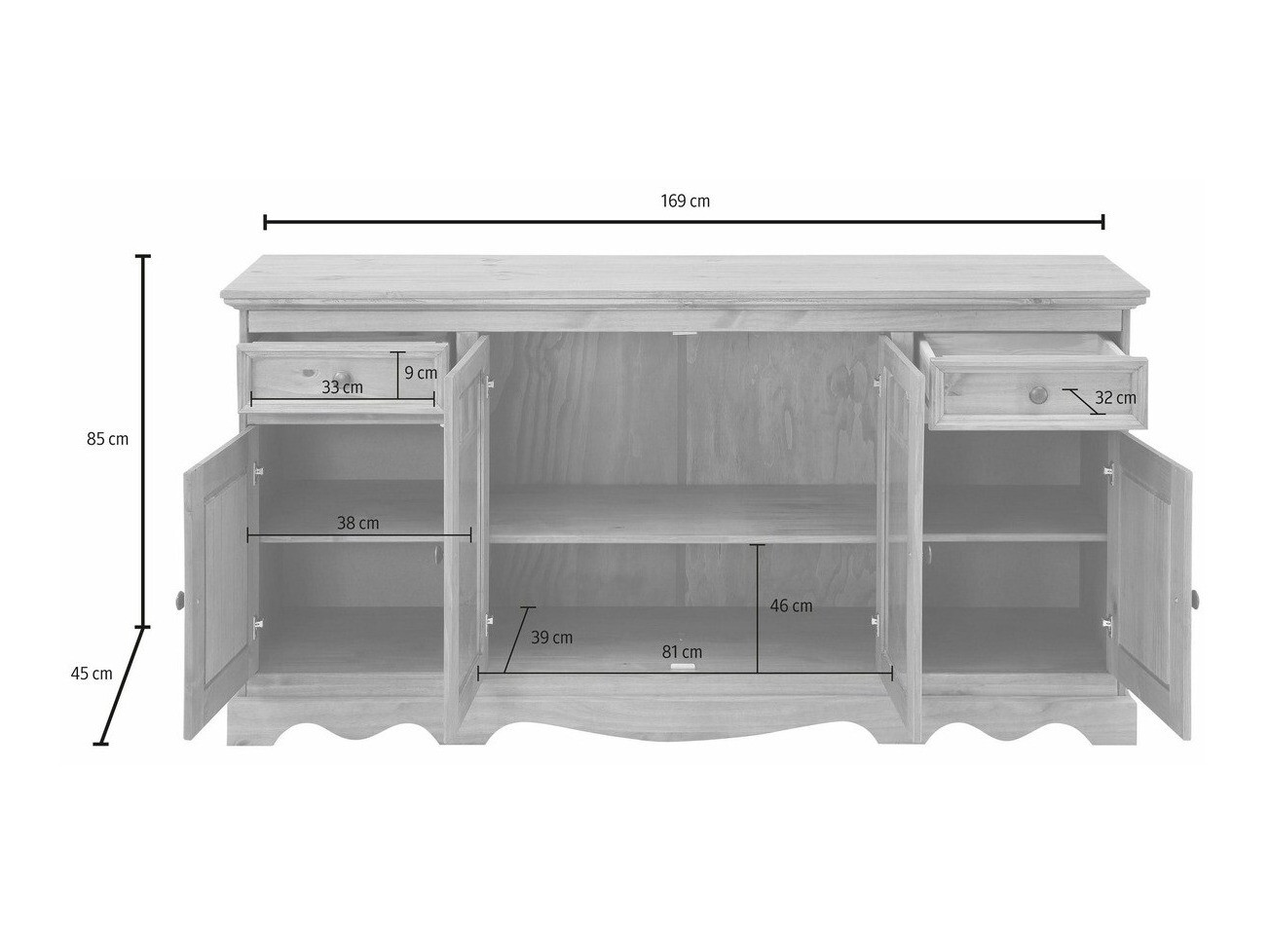 Cómoda Fentivo 107 (Pino)
