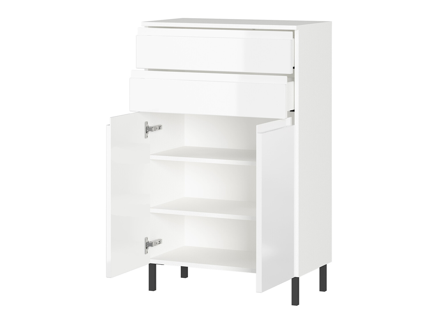 Conjunto de mueble de baño Talmira 109 (Blanco + Blanco brillante)
