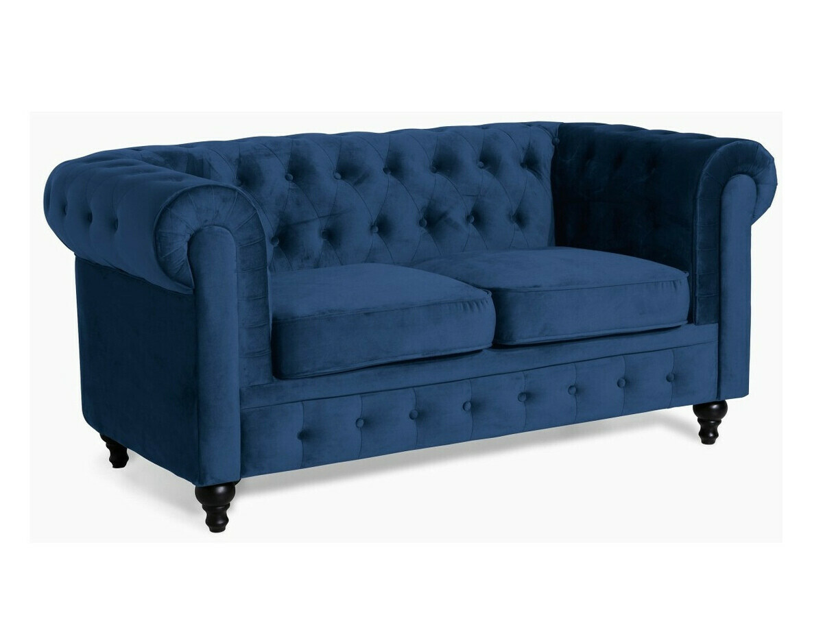 Chesterfield conjunto de muebles tapizado Manor House Ophfenu 102 (Azul)