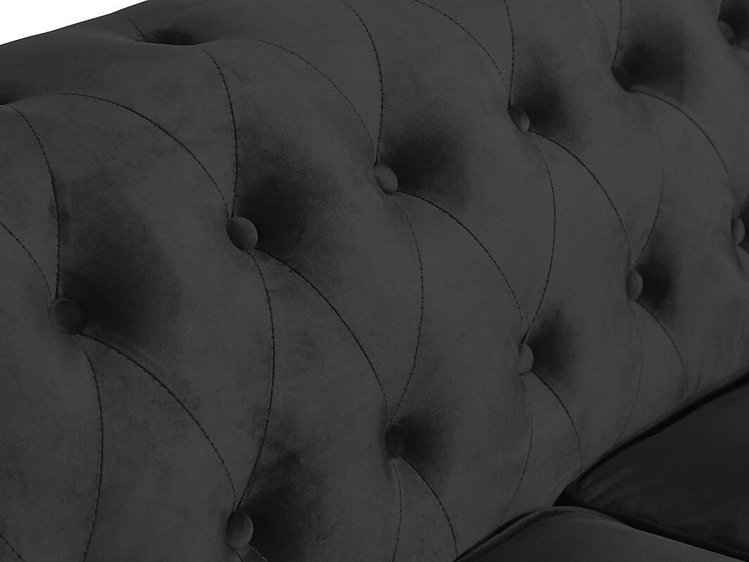 Chesterfield conjunto de muebles tapizado Manor House Ophfenu 102 (Negro)
