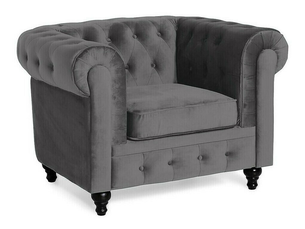 Chesterfield conjunto de muebles tapizado Manor House Ophfenu 110 (Gris oscuro)