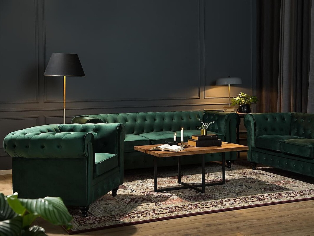 Chesterfield sillón Manor House Ophfenu 100 (Verde)