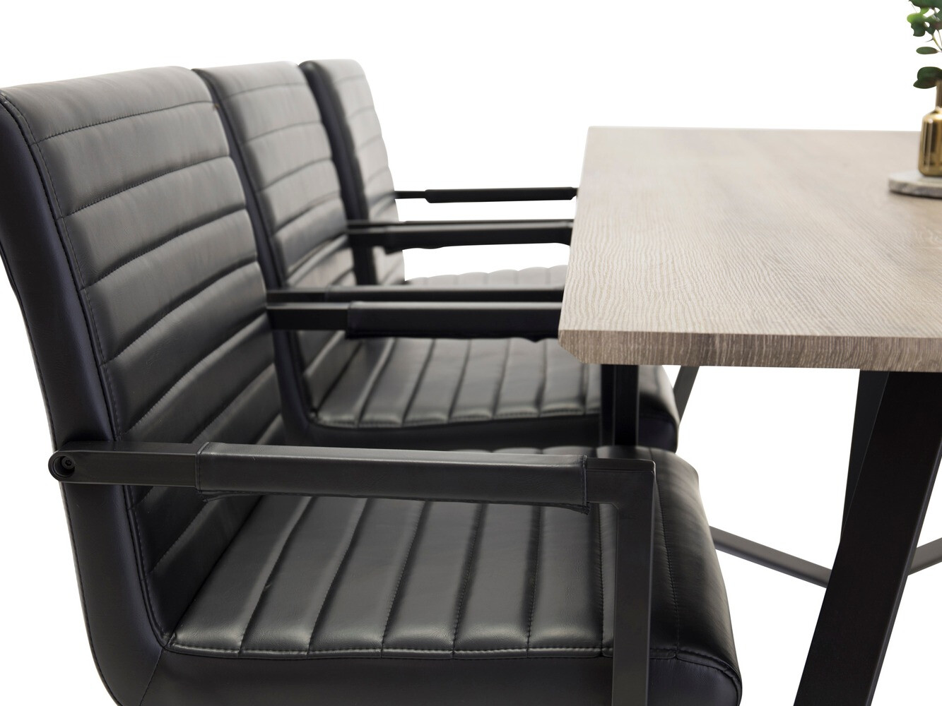 Conjunto de mesas y sillas para comedor Dallas 1349 (Negro)