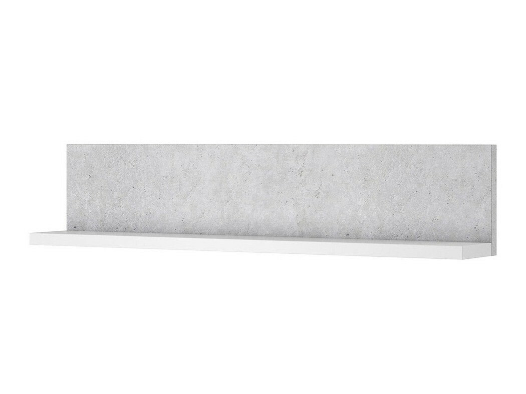 Estantería de pared Lutiva 102 (Blanco + Hormigón)