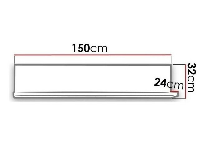 Estantería de pared Lutiva 102 (Negro mate)