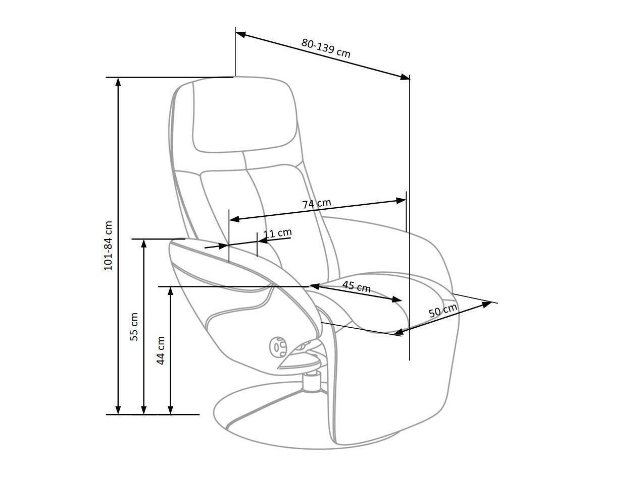 Sillón reclinable Houston 492 (Capuchino)