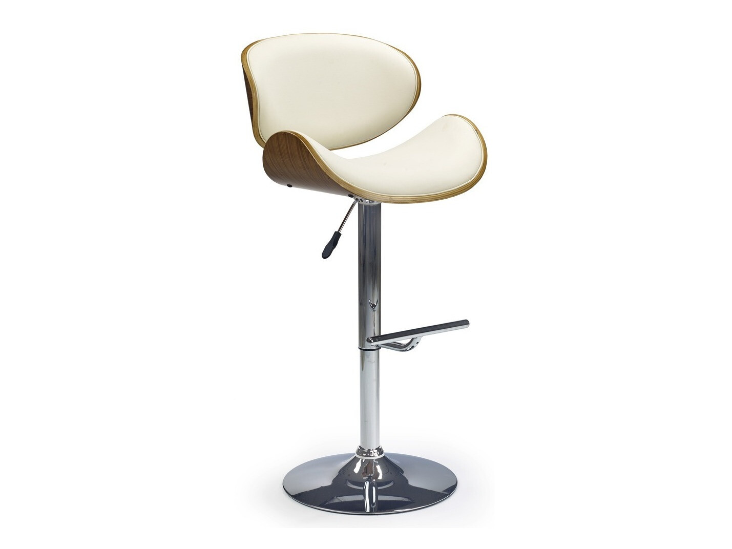 Taburete alto Houston 517 (Nogal + Crema + Plata)