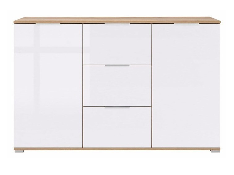Cómoda Tivetra 101 (Roble wotan + Blanco brillante)