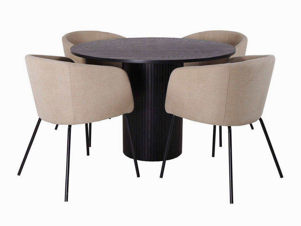 Conjunto de comedor Dallas 3103 (Beige + Negro)