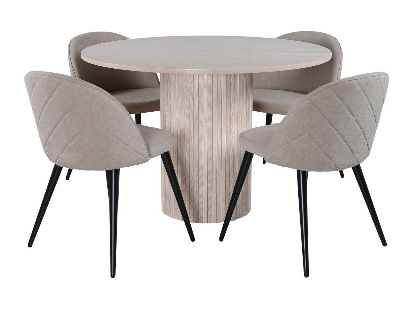 Conjunto de mesas y sillas para comedor Dallas 3072 (Beige + Negro)