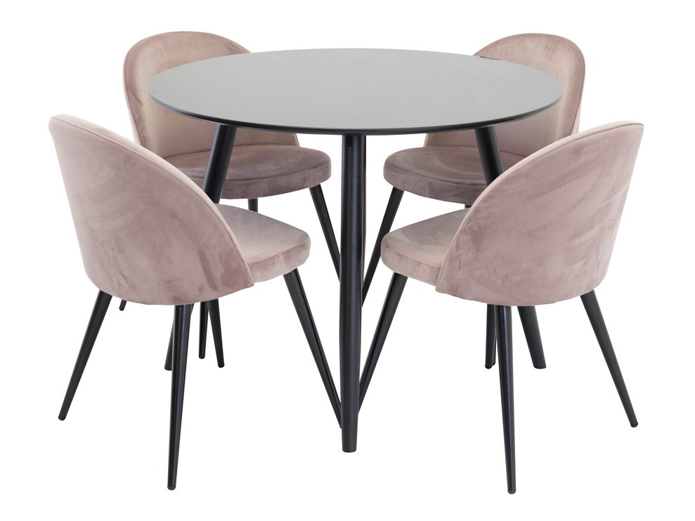 Silla Dallas 153 (Rosa Dusty + Negro)