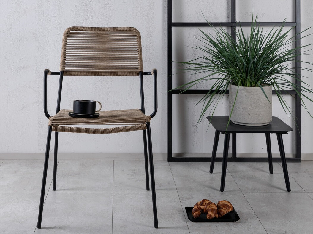 Silla para exterior Dallas 2819 (Marrón + Negro)