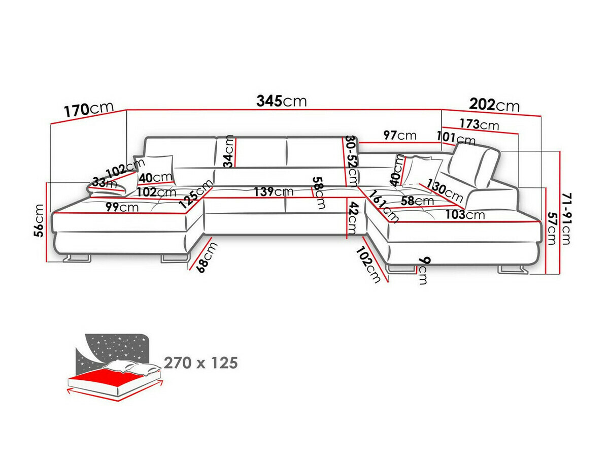 Sofá rinconero Comfivo 190 (Soft 017 + Uttario Velvet 2979 + Uttario Velvet 2955 St)