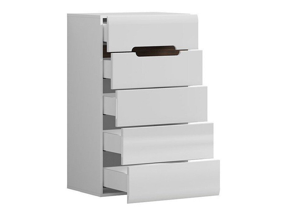 Cómoda Serveso 103 (Blanco + Blanco brillante)