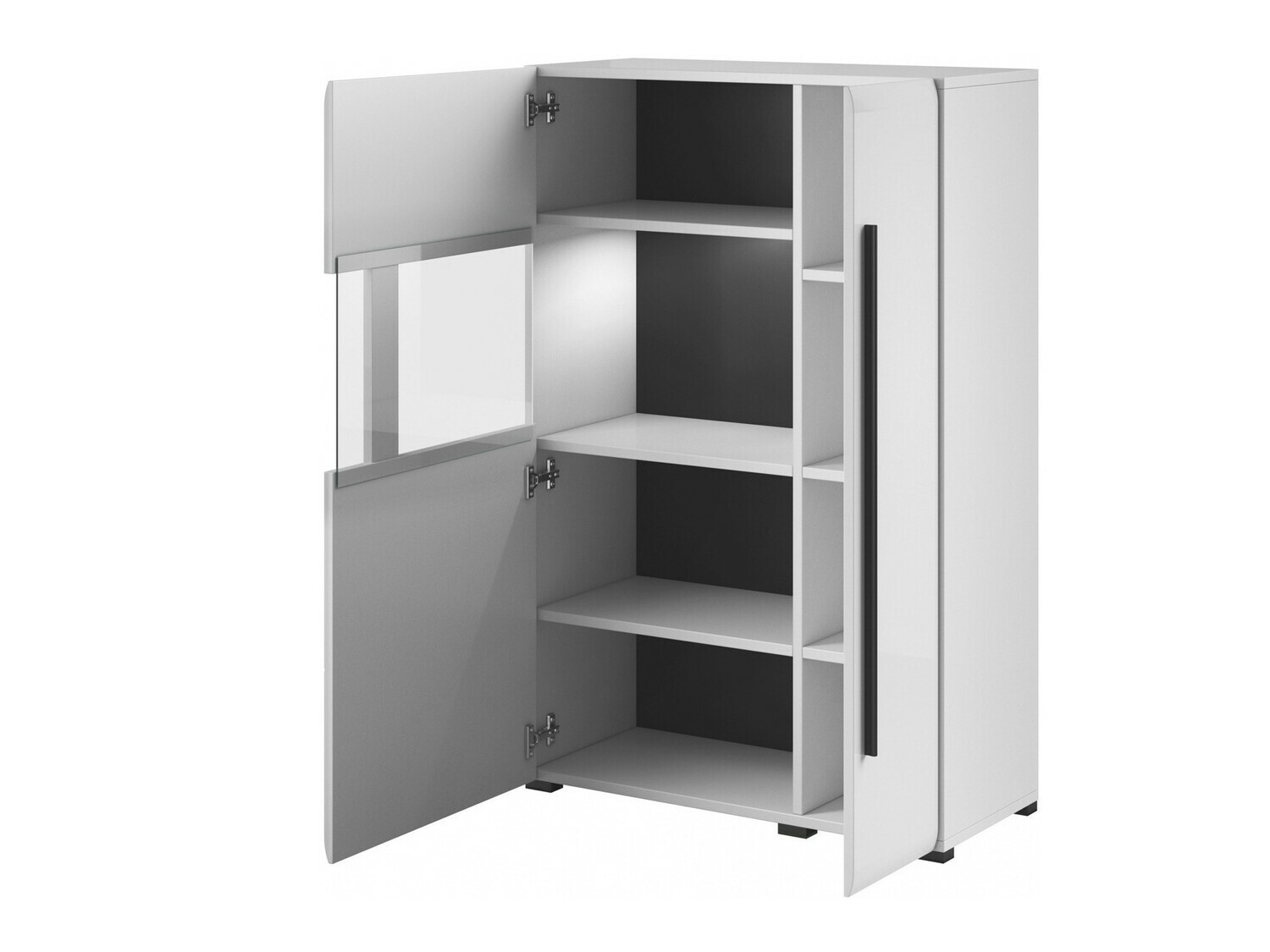 Conjunto de salón Ophsalu 112 (Blanco + Blanco brillante)