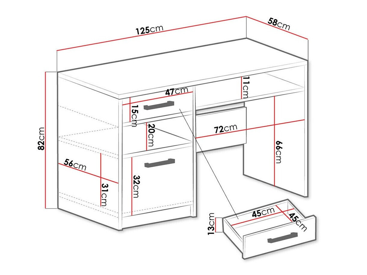 Mesa de oficina Delbalo 102 (Verde + Dorado)