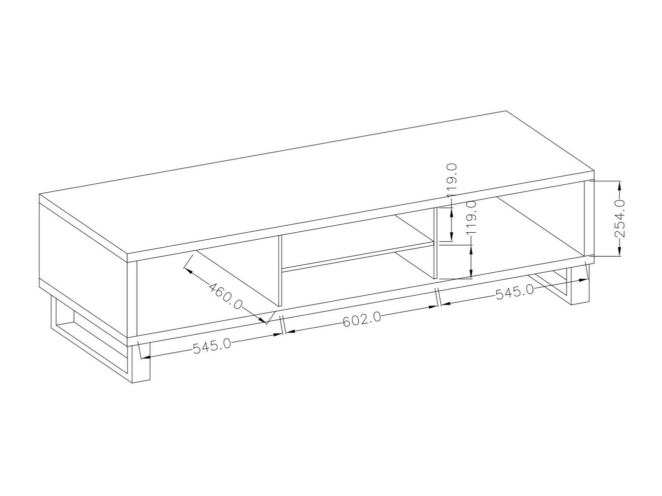 Mueble TV Avicavu 101 (Roble wotan + Negro)