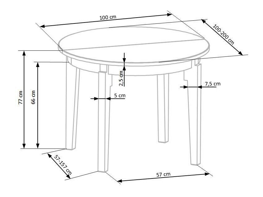 Mesa Houston 785 (Blanco)