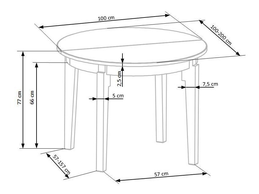 Mesa Houston 785 (Miel de roble + Grafito)