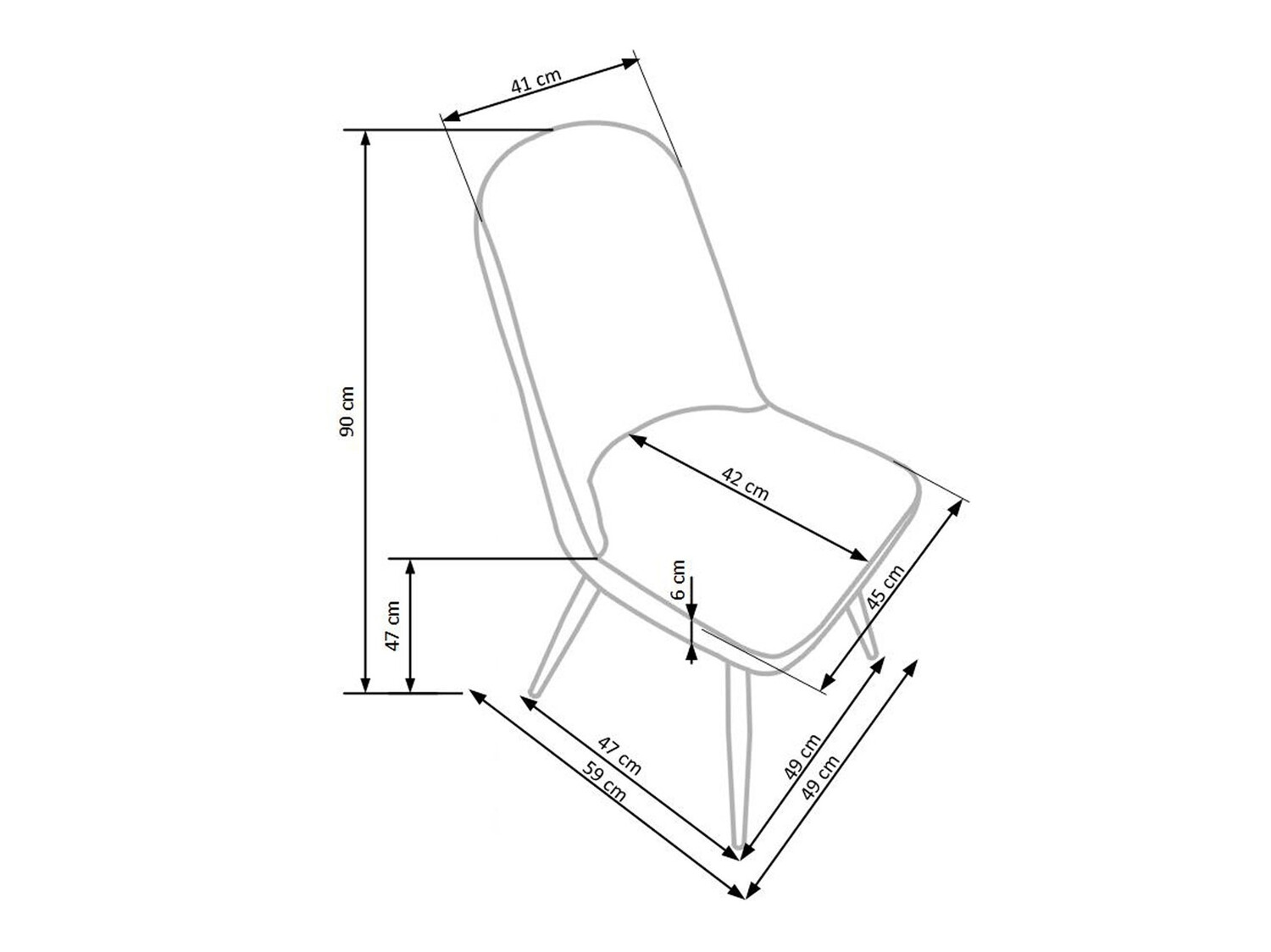 Silla Houston 562 (Crema + Miel de roble)