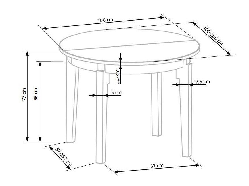 Conjunto de comedor Houston 786 (Miel de roble + Gris)