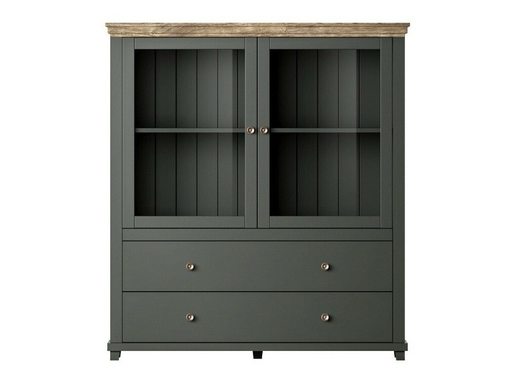 Cómoda Tolnue 105 (Verde oscuro + Roble de lefkada)