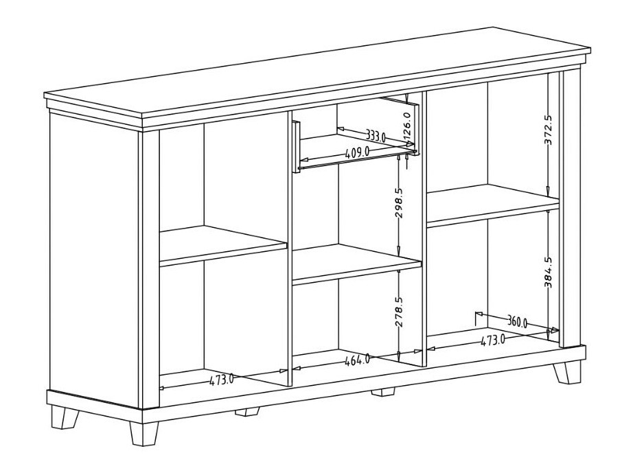 Cómoda Tolnue 106 (Verde oscuro + Roble de lefkada)