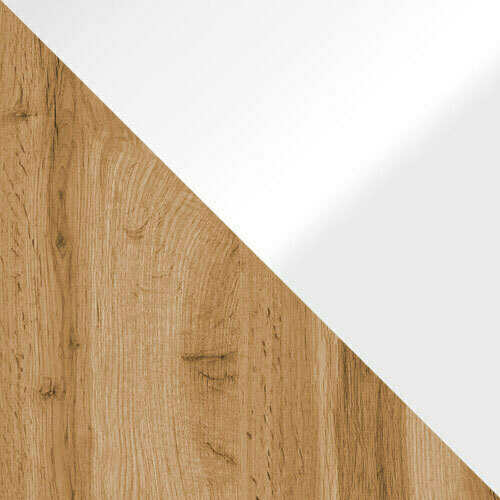 Cómoda Sarasota 127 (Roble wotan + Blanco brillante)