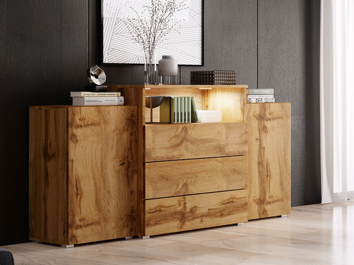 Cómoda Sarasota 127 (Roble wotan)