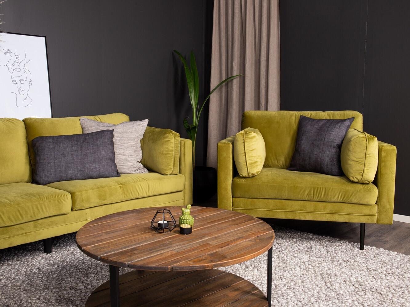 Sillón Dallas 100 (Verde + Negro)