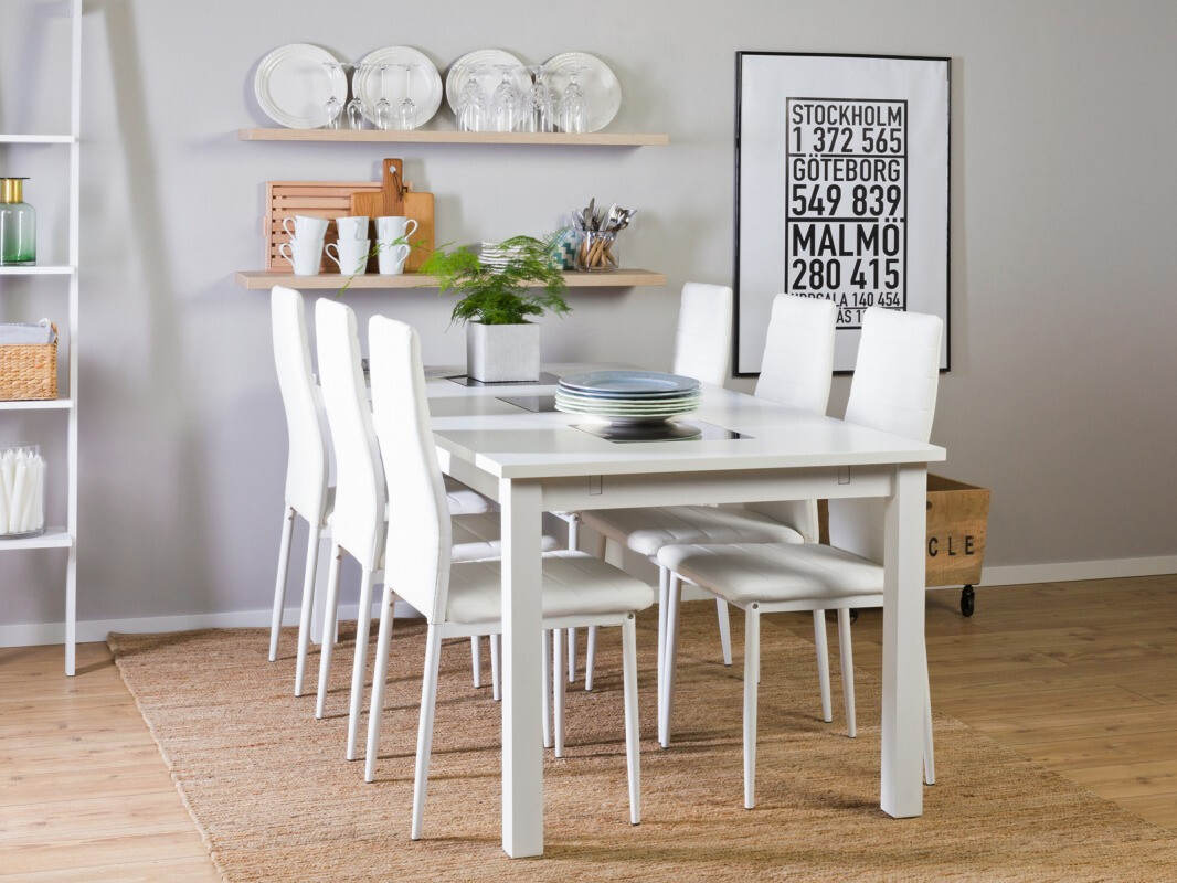 Conjunto de comedor Scandinavian Choice 653 (Blanco)