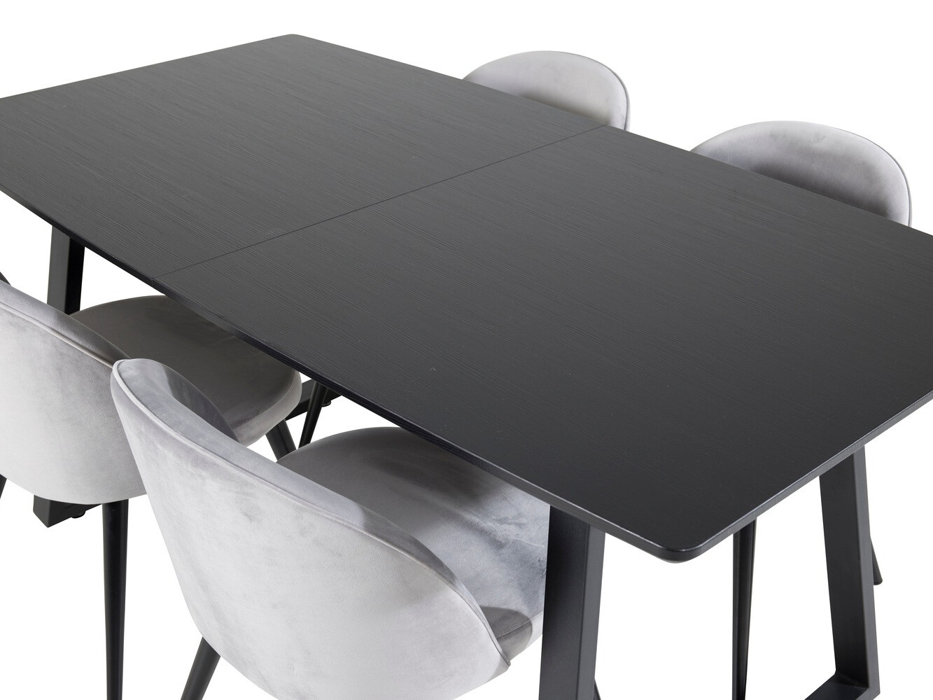 Conjunto de mesas y sillas para comedor Dallas 1609 (Gris + Negro)